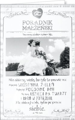 Kartka na ślub z super życzeniami SAB9