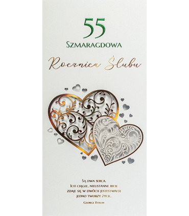Kartka na 55 Rocznicę Ślubu Szmaragdowe Gody DLLUX44R