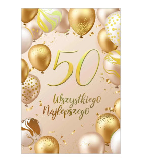 Kartka z okazji 50 urodzin z życzeniami KZKB21/50