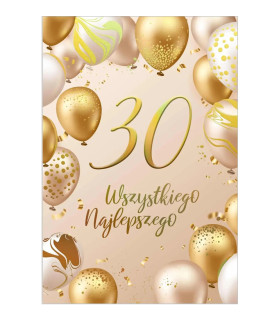 Kartka z okazji 30 urodzin z życzeniami KZKB19/30