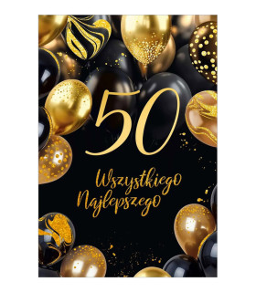 Kartka z okazji 50 urodzin z życzeniami KZKB13/50