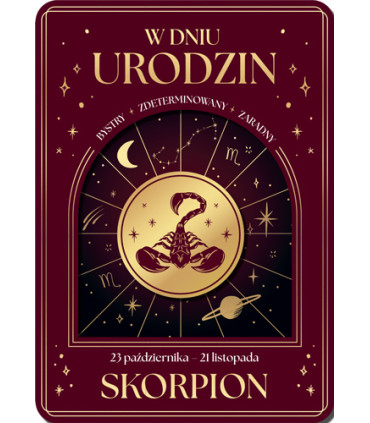 Kartka urodzinowa dla urodzonych pod znakiem Skorpiona DK1448