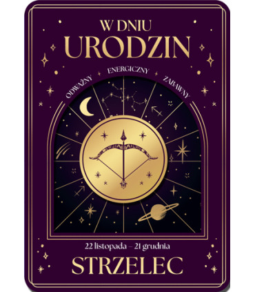 Kartka urodzinowa dla jubilatów spod znaku Strzelca DK1449