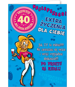 Kartka na 40 urodziny Party07