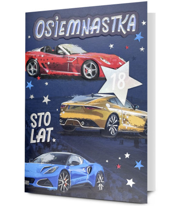 Kartka z życzeniami na 18 urodziny dla Chłopaka HM3578
