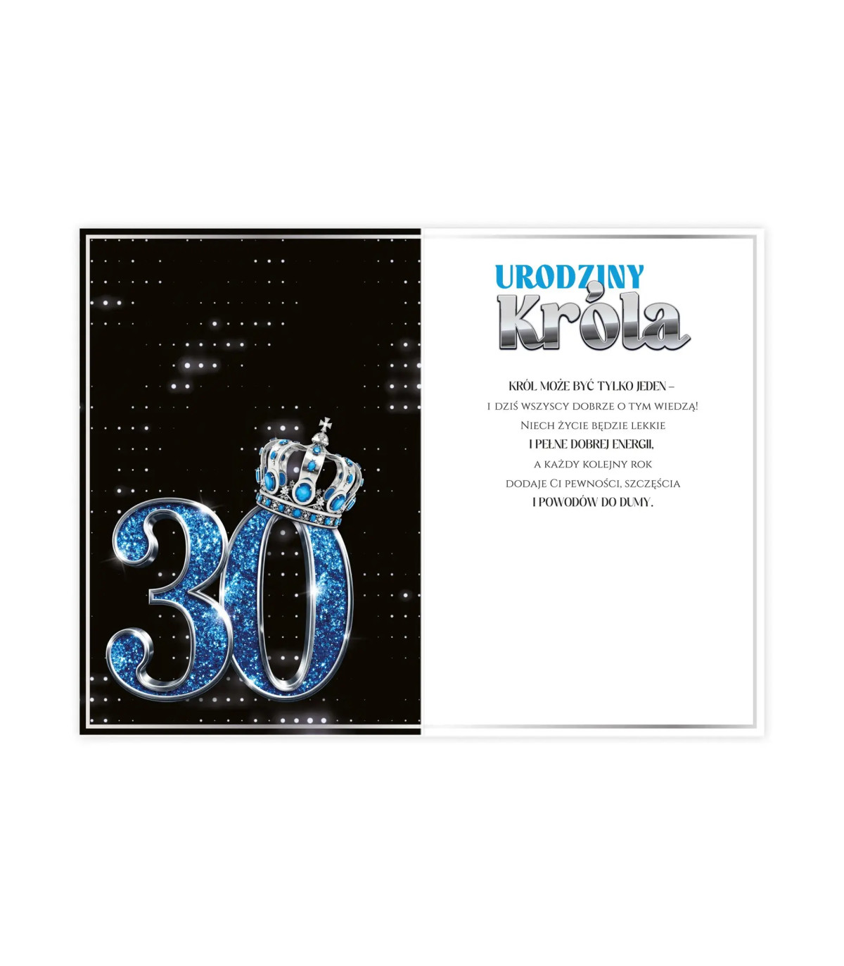 Kartka na 30 urodziny dla Króla KZKB38/30