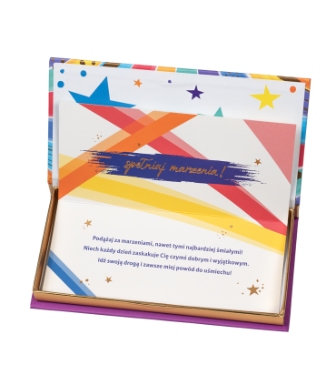 Pudełko ozdobne na prezent banknoty na marzenia do spełnienia PDBOX20