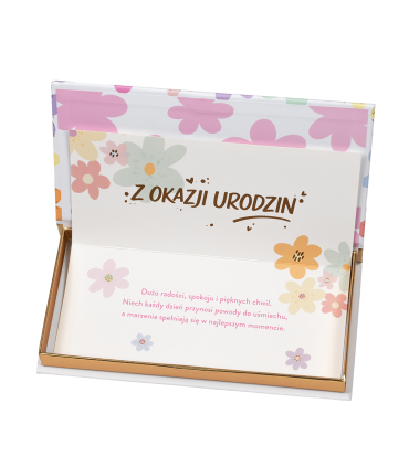 Pudełko ozdobne na prezent urodzinowy banknoty, vouchery PDBOX22