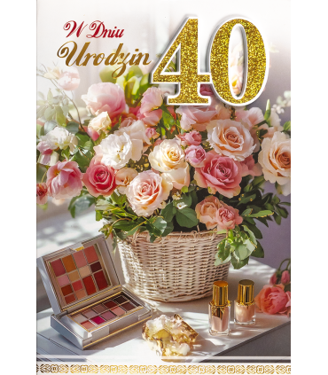 Kartka na 40 urodziny dla Przyjaciółki elegantki M1102
