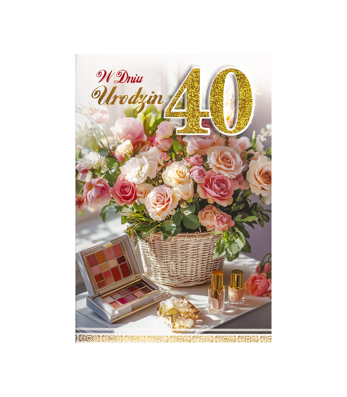 Kartka na 40 urodziny dla Przyjaciółki elegantki M1102