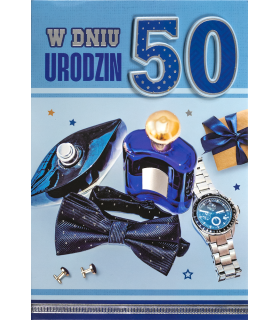 Kartka na 50 urodziny dla Przyjaciela gentlemana M1107