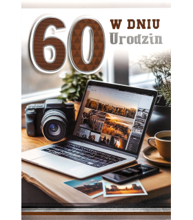 Kartka z okazji 60 urodzin dla fana fotek, zdjęć M1110