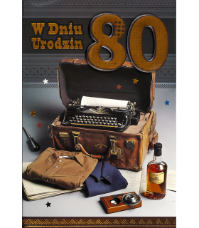 Kartka z okazji 80 urodzin dla podróżnika, fana przygód M1114