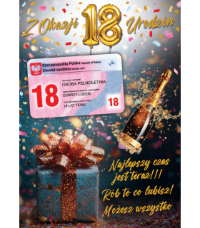 Kartka na osiemnastkę z dowodem Party29