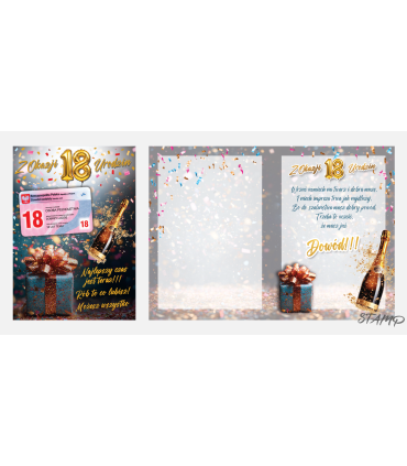 Kartka na osiemnastkę z dowodem Party29