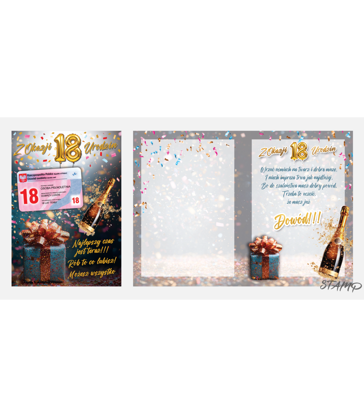 Kartka na osiemnastkę z dowodem Party29