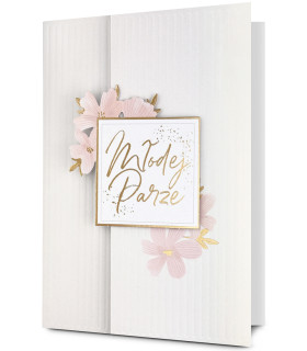 Kartka na ślub z życzeniami delikatna, elegancka HM1207S