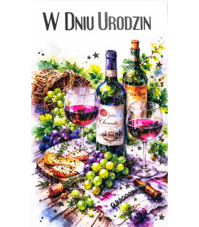 Kartka Urodzinowa dla konesera win A1053B