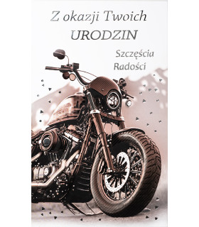 Kartka na urodziny dla motocyklisty A1015B
