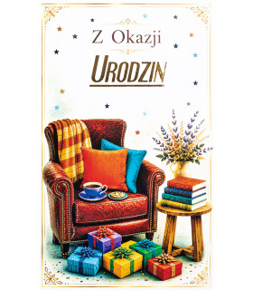 Kartka urodzinowa dla mola książkowego A1054B