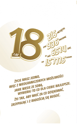 Kartka na 18-te urodziny STAB7
