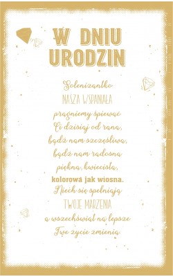 Kartka urodzinowa dla Przyjaciółki U64