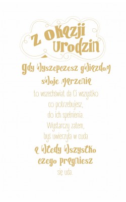 Kartka Urodzinowa dla optymistki U83