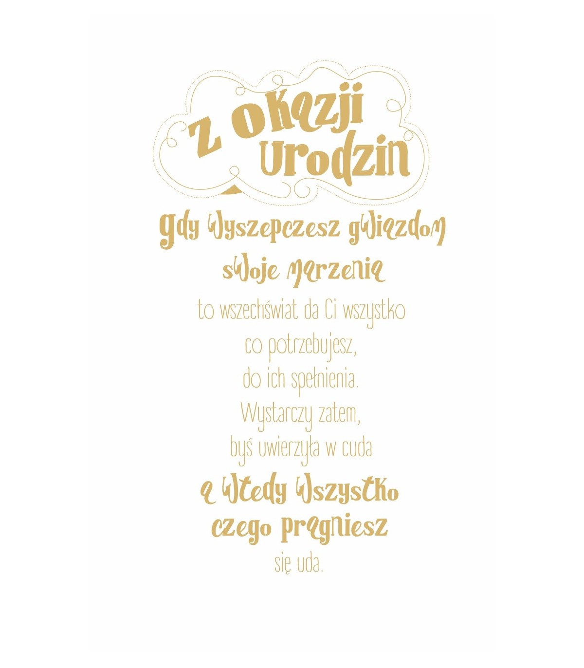 Kartka Urodzinowa dla optymistki U83