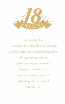 Kartka na 18-tkę z życzeniami  U34
