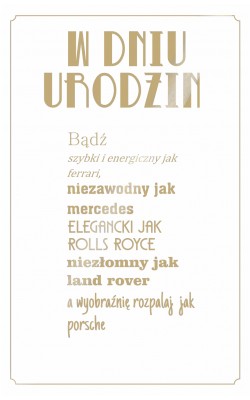 Kartka urodzinowa dla szczęśliwej Kobiety U50