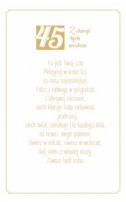 Kartka na 45 urodziny U75