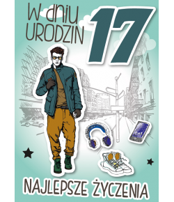 Kartka na 17 urodziny GM500