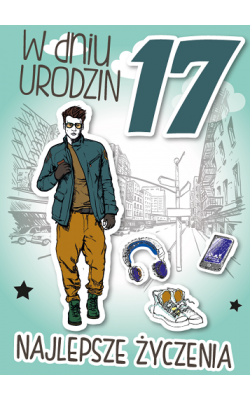 Kartka na 17 urodziny GM500