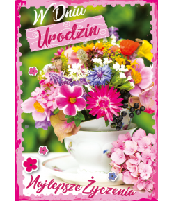 Kartka urodzinowa pięknie zdobiona GM573