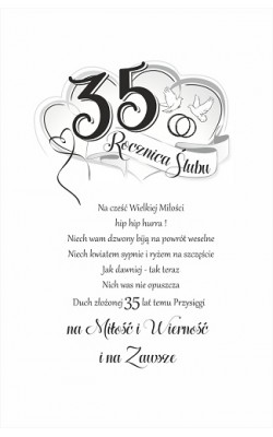 Kartka n 35 Rocznicę ślubu RS5