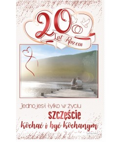 Kartka z okazji 20 Rocznicy ślubu RS7