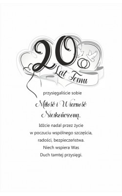 Kartka z okazji 20 Rocznicy ślubu RS7