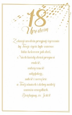 Kartka na 18-tkę pomysłowa U65