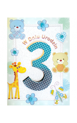 Kartka na 3 latka M 513