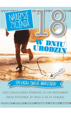 Kartka na 18-tkę dla chłopaka GM643