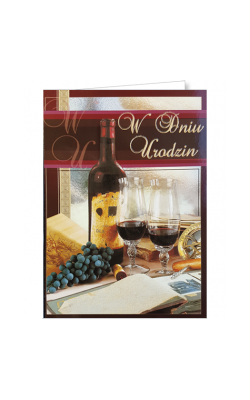 Kartka z winem dla kolegi PB 30