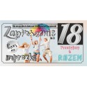 Zaproszenie na osiemnastkę zestaw 10 szt ZAB97