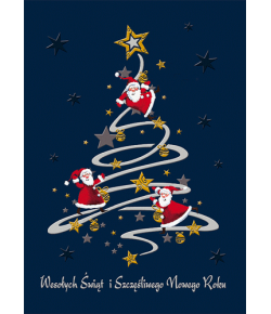 Kartka świąteczna wesoła z życzeniami GD-T 118