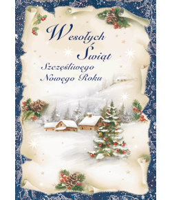 Pejzaż zimowy kartka bez życzeń GD-BT 55