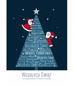 Kartka świąteczna międzynarodowa z tekstem GD-T 78