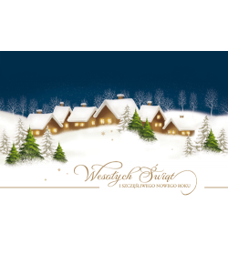 Pejzaż świąteczny kartka z tekstem GD-T 82