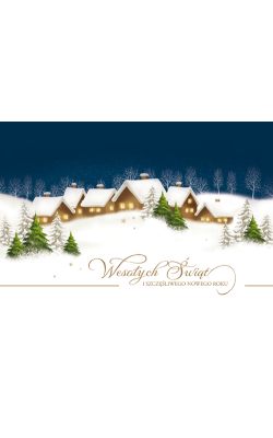 Pejzaż świąteczny kartka z tekstem GD-T 82