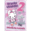 Kartka na 2 urodziny dla dziewczynki GM 684