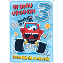 Kartka na 3 urodziny dla chłopczyka GM 687