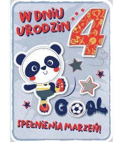 Kartka na 4 urodziny dla chłopczyka GM 689